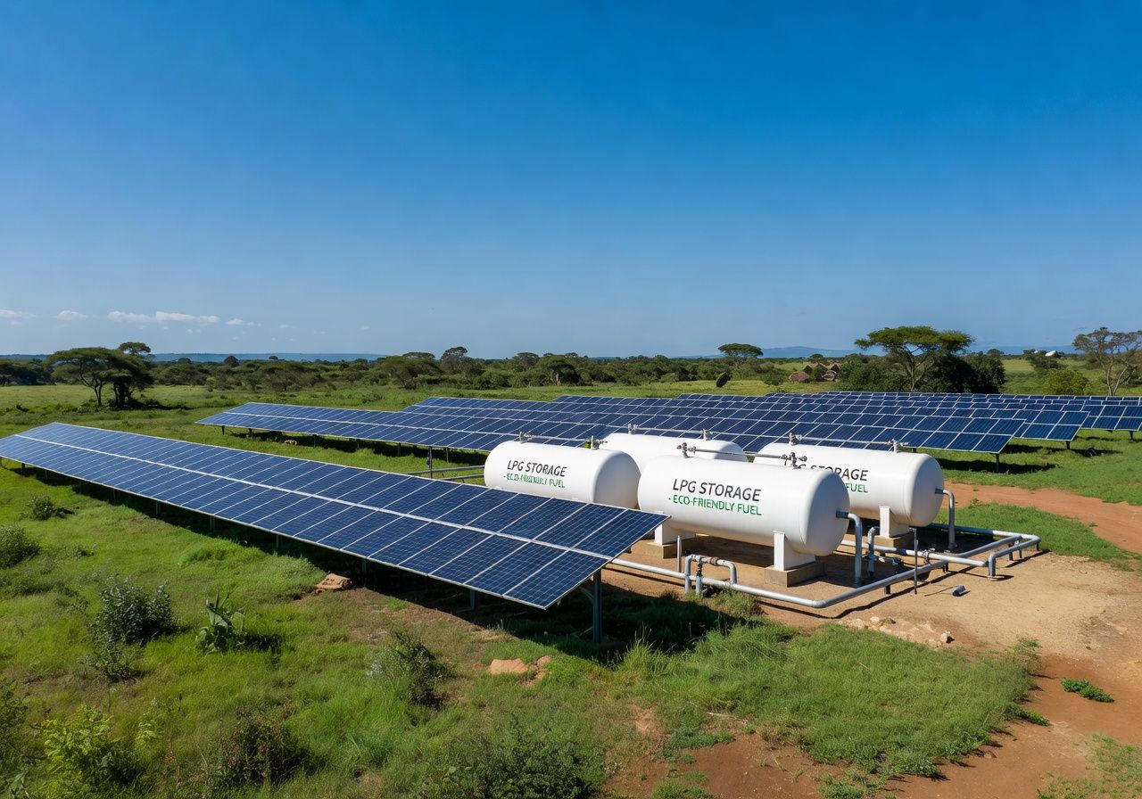 LPG cylinders and clean energy solutions distributed by Divergent Tanzania